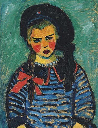 Girl with Red Ribbon by Alexej von Jawlensky